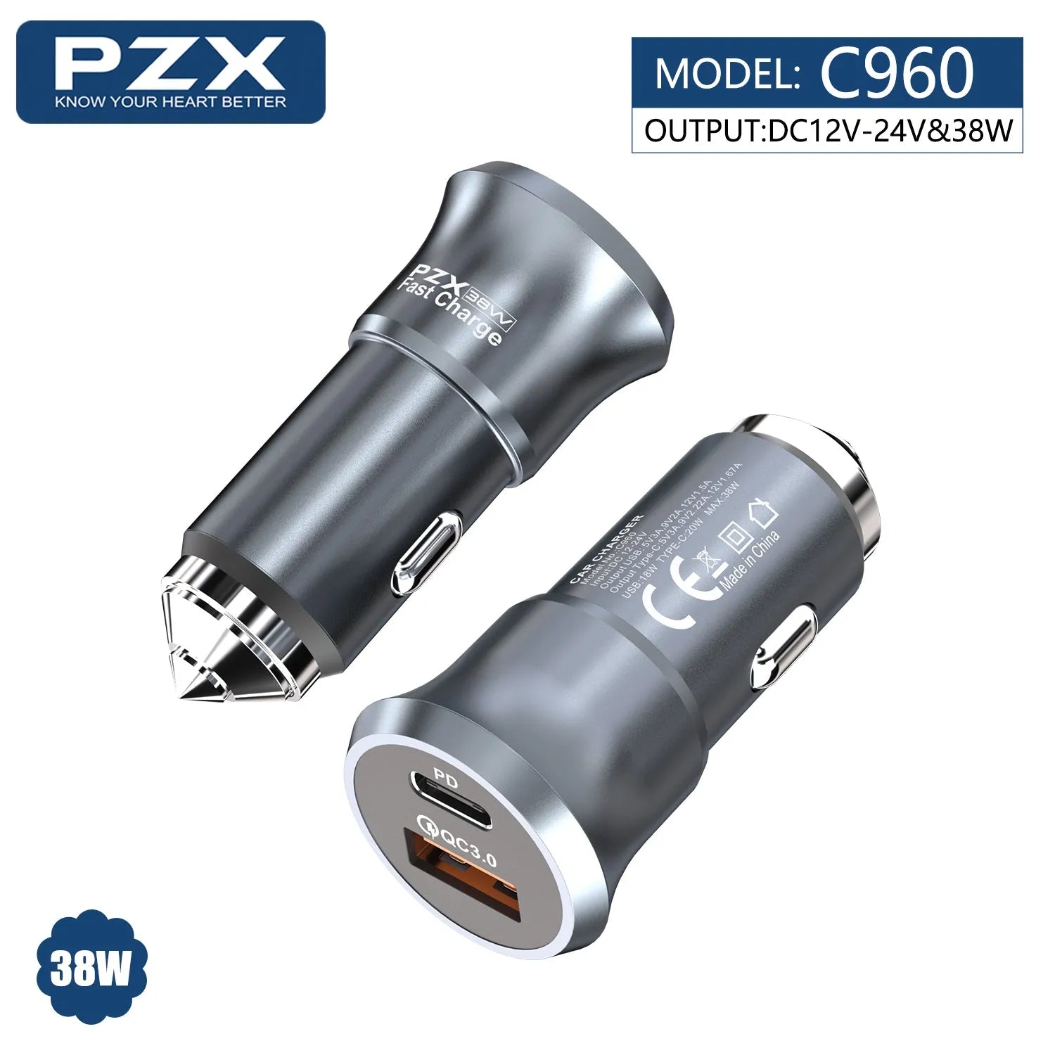 Dual USB Port Smart Car Charger High Quality - C960S