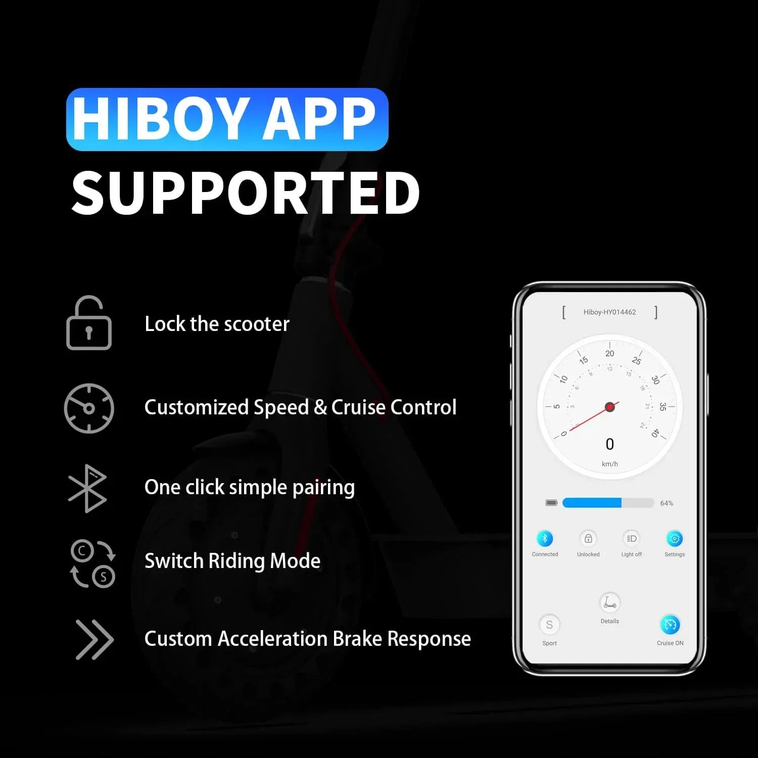 Hiboy S2 Pro Electric Scooter for City Commuter - OB