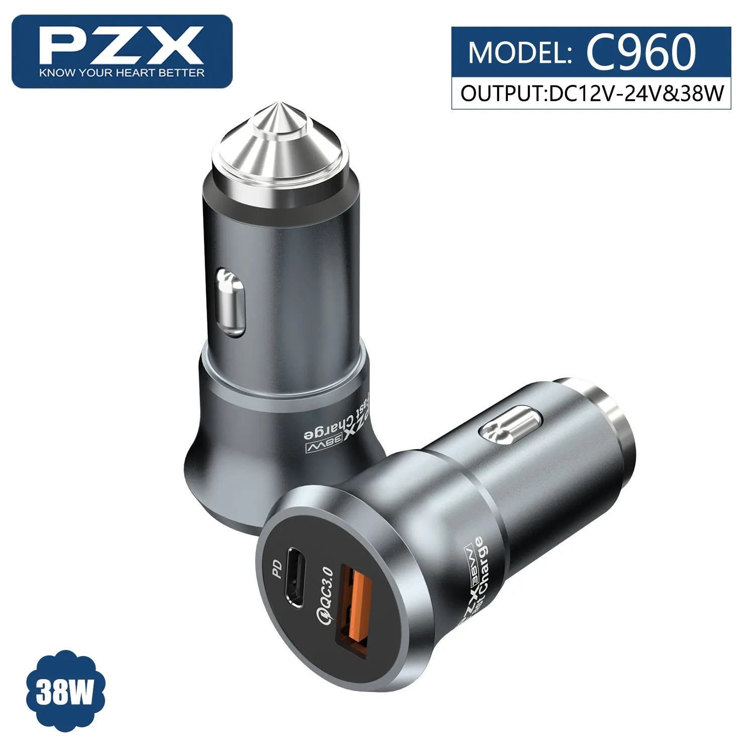 Dual USB Port Smart Car Charger High Quality - C960S