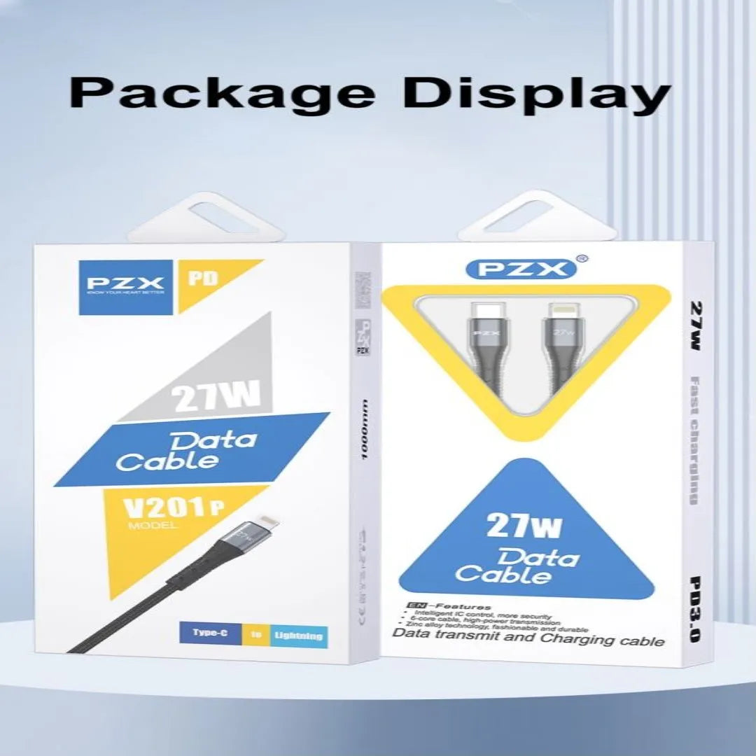 V201P data/charging cable - USB Type-C - Lightning 27W - 1m - V201P