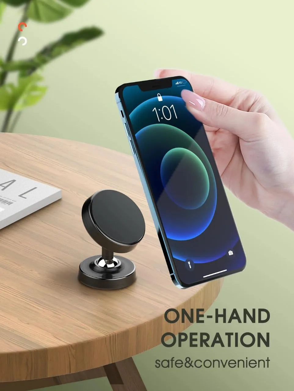 LDNIO Magnetic Mobile Phone Holder Car Dashboard Mount for Smartphones